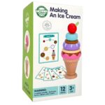 Medinė montessori ledų dėlionė, (12det.)