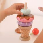 Medinė montessori ledų dėlionė, (12det.)