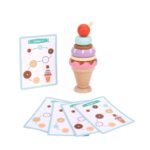 Medinė montessori ledų dėlionė, (12det.)