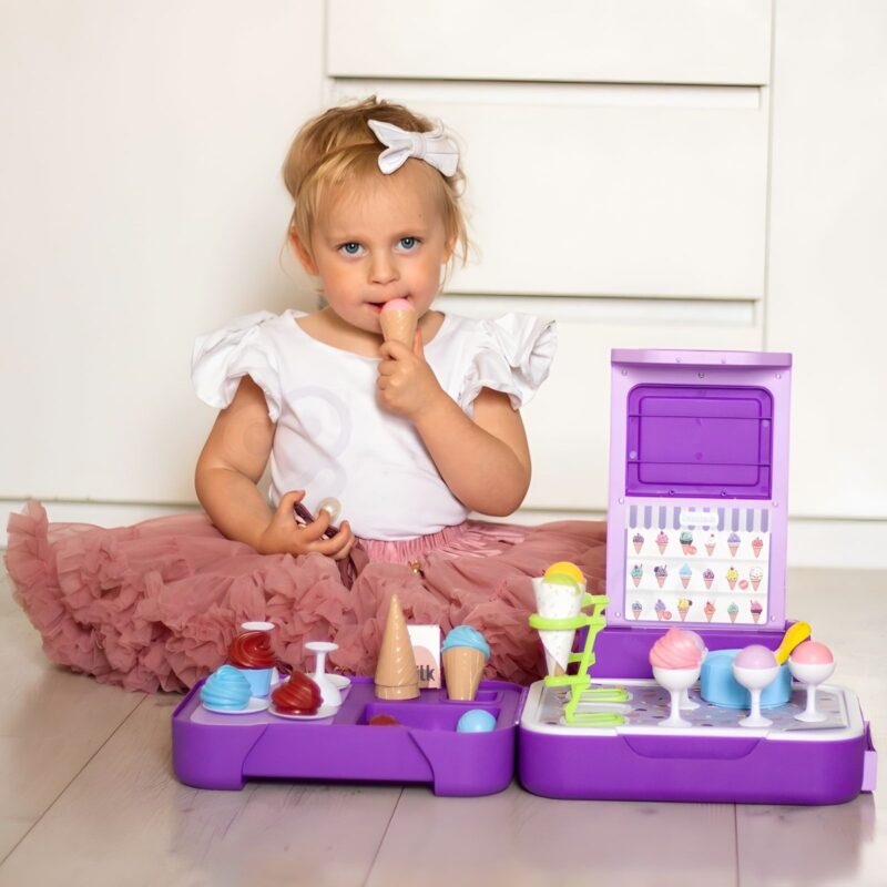 Nešiojama ledų parduotuvė vaikams nuo 3 metų 3in1 – Woopie