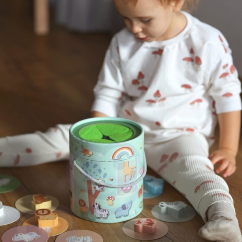 Medinė paslapčių dėžutė vaikams nuo 3 metų „Gamta“