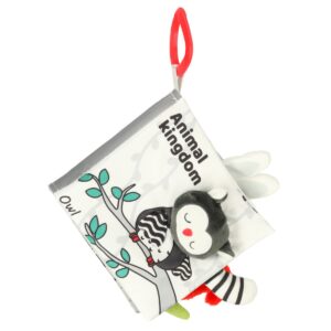 Minkšta kontrastinė knygelė „Gyvūnų karalystė“ kūdikiams