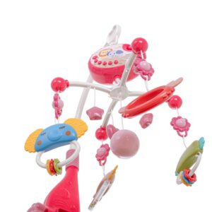 Pakabinama miego karuselė kūdikiams, rožinė