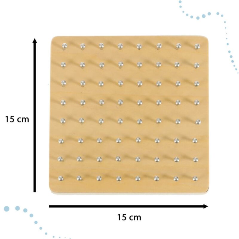 Kūrybinė lenta su elastinėmis gumytėmis 15x15 cm