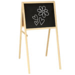 Medinė dvipusė magnetinė piešimo lenta 84 x 43 x 50cm