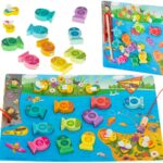 Medinis magnetinis žvejybos žaidimas "Poilsis prie ežero"