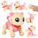 Interaktyvus šokinėjantis ir dainuojantis katinas valdomas RC, rožinis