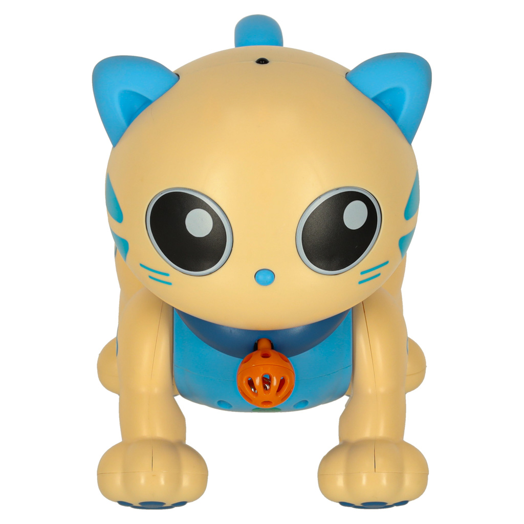 Interaktyvus šokinėjantis ir dainuojantis katinas valdomas RC, mėlynas Interaktyvus šokinėjantis ir dainuojantis katinas valdomas RC, mėlynas