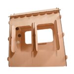 Medinis vaikų namelis su magnetine lenta ir stalu