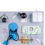 Medinė manipuliacinė lenta "Autobusas"