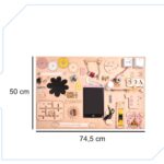 Medinė sensorinė manipuliavimo lenta 75x50 cm, rožinė