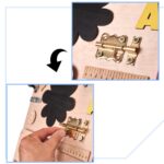 Medinė sensorinė manipuliavimo lenta 75x50 cm, rožinė