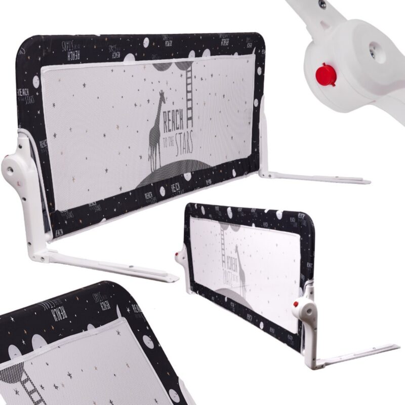 Apsauginis lovos bortelis vaikams nuo 18 mėn 150 cm, juoda Apsauginis lovos bortelis vaikams nuo 18 mėn 150 cm, juoda