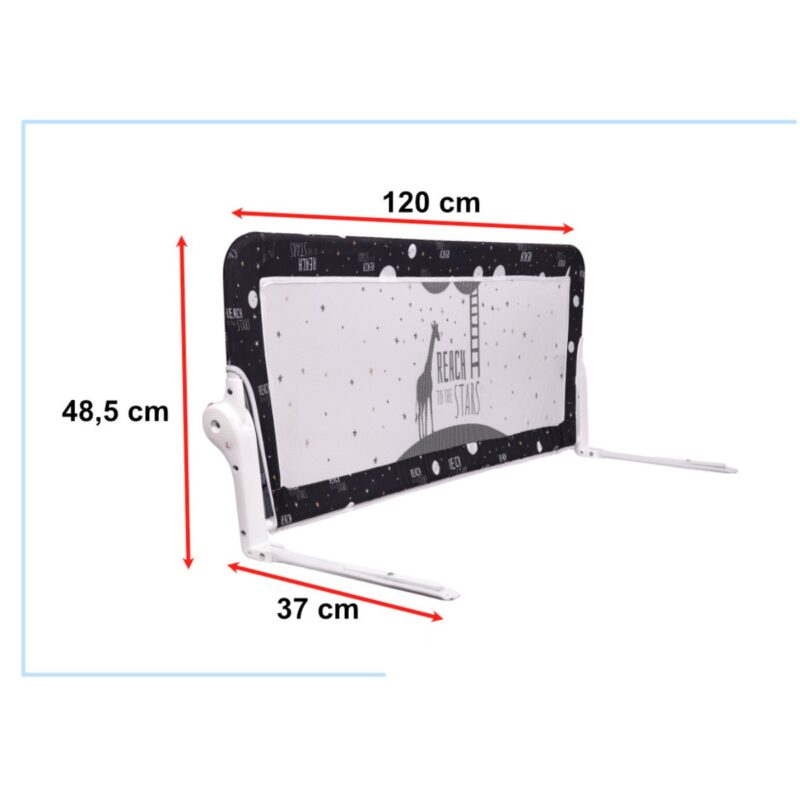 Apsauginis lovos bortelis vaikams 120 cm, juoda