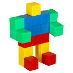 Magnetinės kubinės konstrukcinės kaladėlės (32 det.)