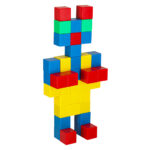 Magnetinės kubinės konstrukcinės kaladėlės (64 det.)