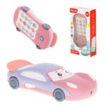 Muzikinis automobilis - telefonas su žvaigždžių projektoriumi, rožinis