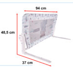 Apsauginis lovos bortelis 90 cm, pilkas