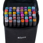 Dvipusiai žymekliai su dėklu + stovas (48 vnt.)