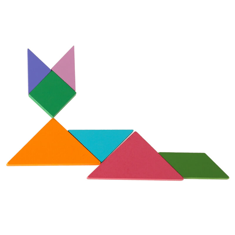 Montessori magnetinė dėlionių knyga „Tangram“ vaikams nuo 3 metų