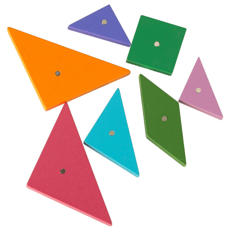 Montessori magnetinė dėlionių knyga „Tangram“ vaikams nuo 3 metų