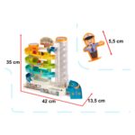 Automobilių trasa su garažu, elektriniu liftu ir 8 automobiliais