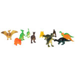 Figūrėlių rinkinys "Jūros gyvūnai ir dinozaurai" (48vnt.)