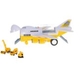 Transporterio lėktuvas + 6 automobiliai, geltonas