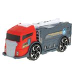 Sunkvežimis - transporteris 2in1+3 automobiliai, raudonas