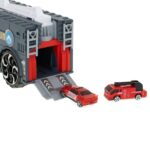 Sunkvežimis - transporteris 2in1+3 automobiliai, raudonas