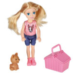 Lėlė ir jos automobilis - kabrioletas, rožinis