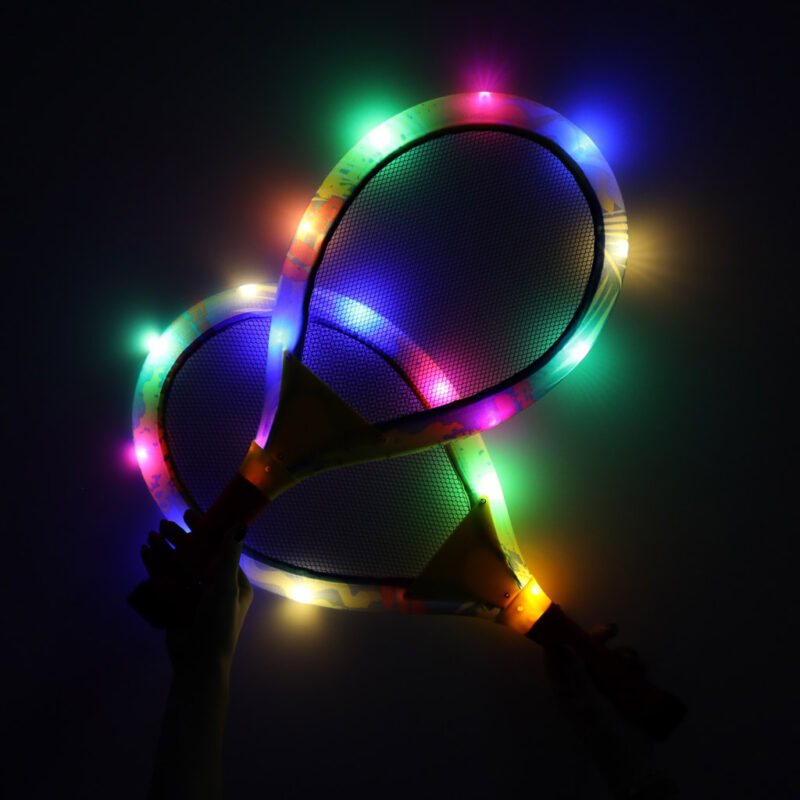 LED teniso raketės su plunksnelėmis vaikams