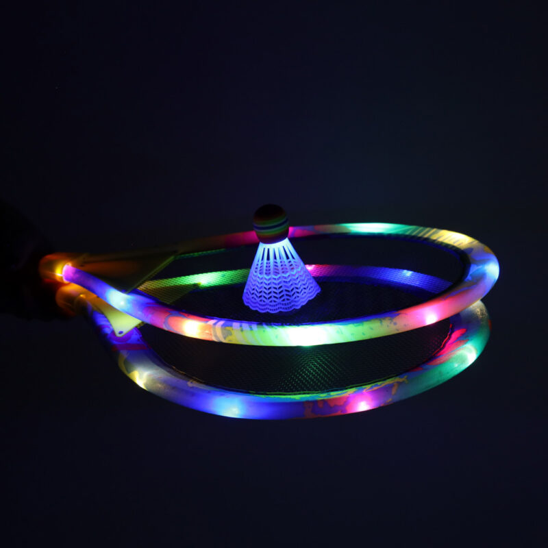 LED teniso raketės su plunksnelėmis vaikams