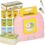 Skaitytuvas ir lavinamosios kalbančios kortelės anglų k. (112vnt.), rožinis Skaitytuvas ir lavinamosios kalbančios kortelės anglų k. (112vnt.), rožinis