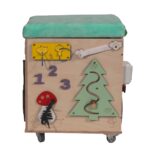 Lavinamasis veiklos pufas su ratukais ir veiklomis, vaikams