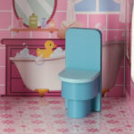 LULILO PAPILIO medinis lėlių namelis su stalčiais ir durimis 80cm, rožinis