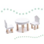 LULILO medinis lėlių namelis su LED apšvietimu 78cm "FLORO boho"