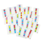 Montessori edukacinė dėlionė su spalvotais kamuoliukais