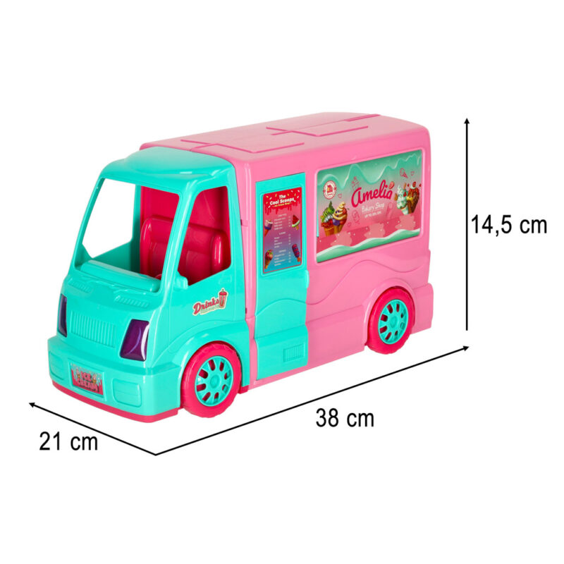 Lėlės automobilis vaikams „Maisto kemperis“ (21 det.)