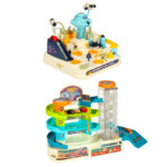 XXL Automobilių trasa ir stovėjimo aikštelė su 3 lygių liftu 2in1