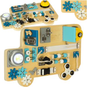 LULILO sensorinė manipuliavimo lenta "Autobusas"