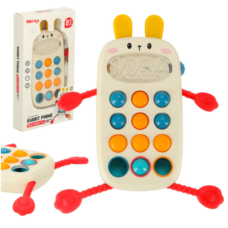 Sensorinis kramtukas kūdikiams "Zuikutis telefonas"