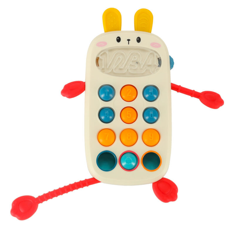 Sensorinis žaislas – kramtukas „Zuikutis telefonas“