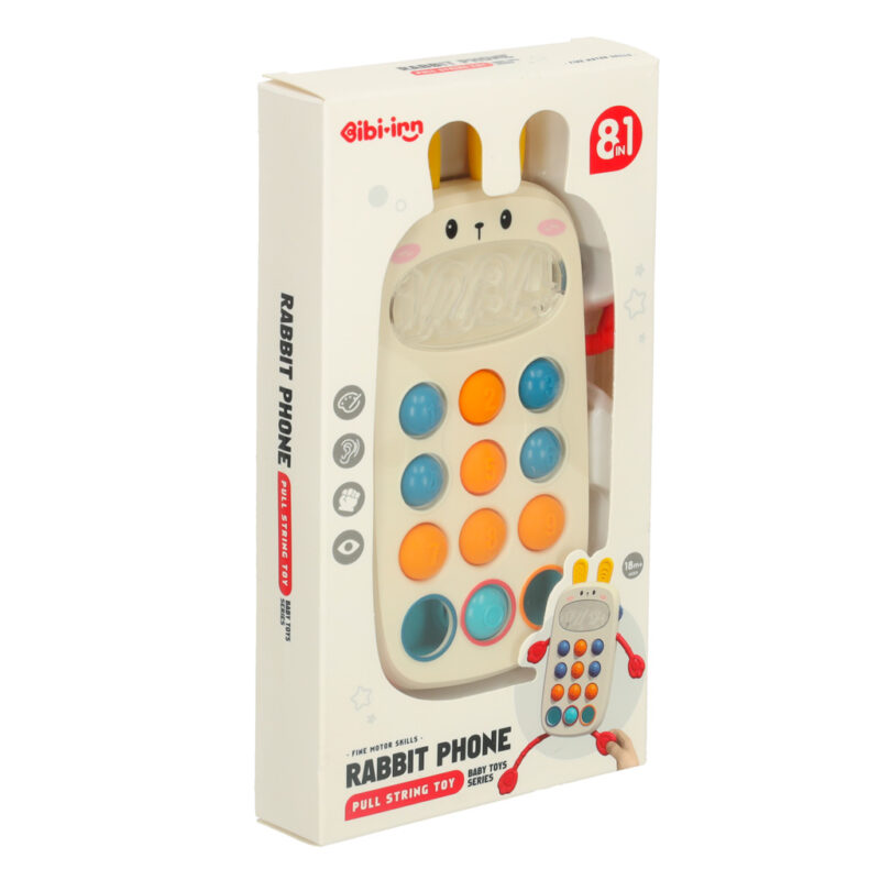 Sensorinis žaislas – kramtukas „Zuikutis telefonas“