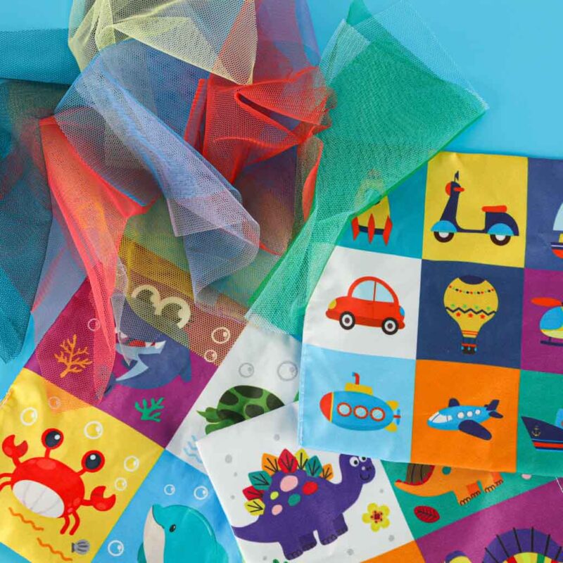 Montessori sensorinis žaislas „Servetėlių dėžutė“ kūdikiams
