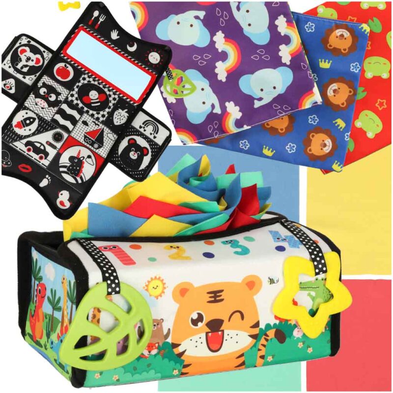 Kontrastinė servetėlių dėžutė su veidrodėliu 2in1 Kontrastinė servetėlių dėžutė su veidrodėliu 2in1