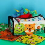 Kontrastinė servetėlių dėžutė su veidrodėliu 2in1 Kontrastinė servetėlių dėžutė su veidrodėliu 2in1