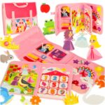 Montessori veiklos lagaminas "Princesės", rožinis