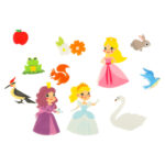 Montessori veiklos lagaminas "Princesės", rožinis