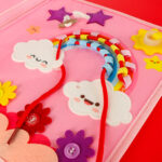 Montessori veiklos lagaminas "Princesės", rožinis